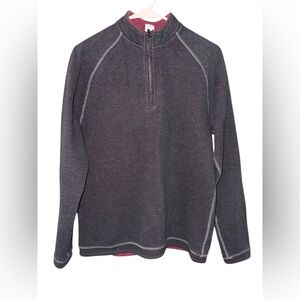 JOHNNIE-O TURNER 1/4 ZIP PULLOVER IN CHARCOAL SZ M MEDIUM reversible